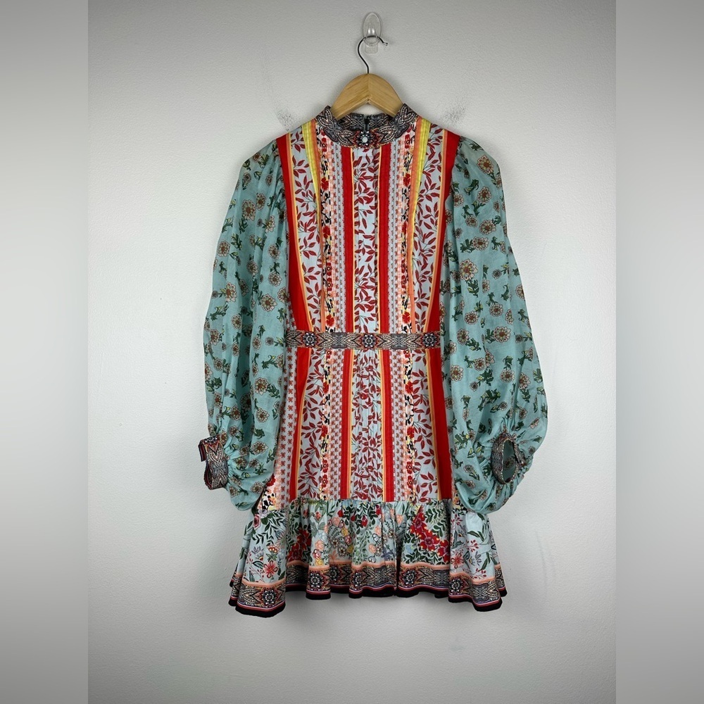 Alice & Olivia Raya Mandarin Collar Mini Dress Women’s Sz 0 - Picture 3 of 10
